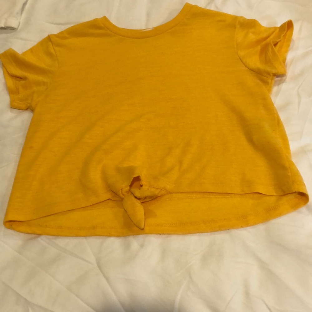 Yellow crop top